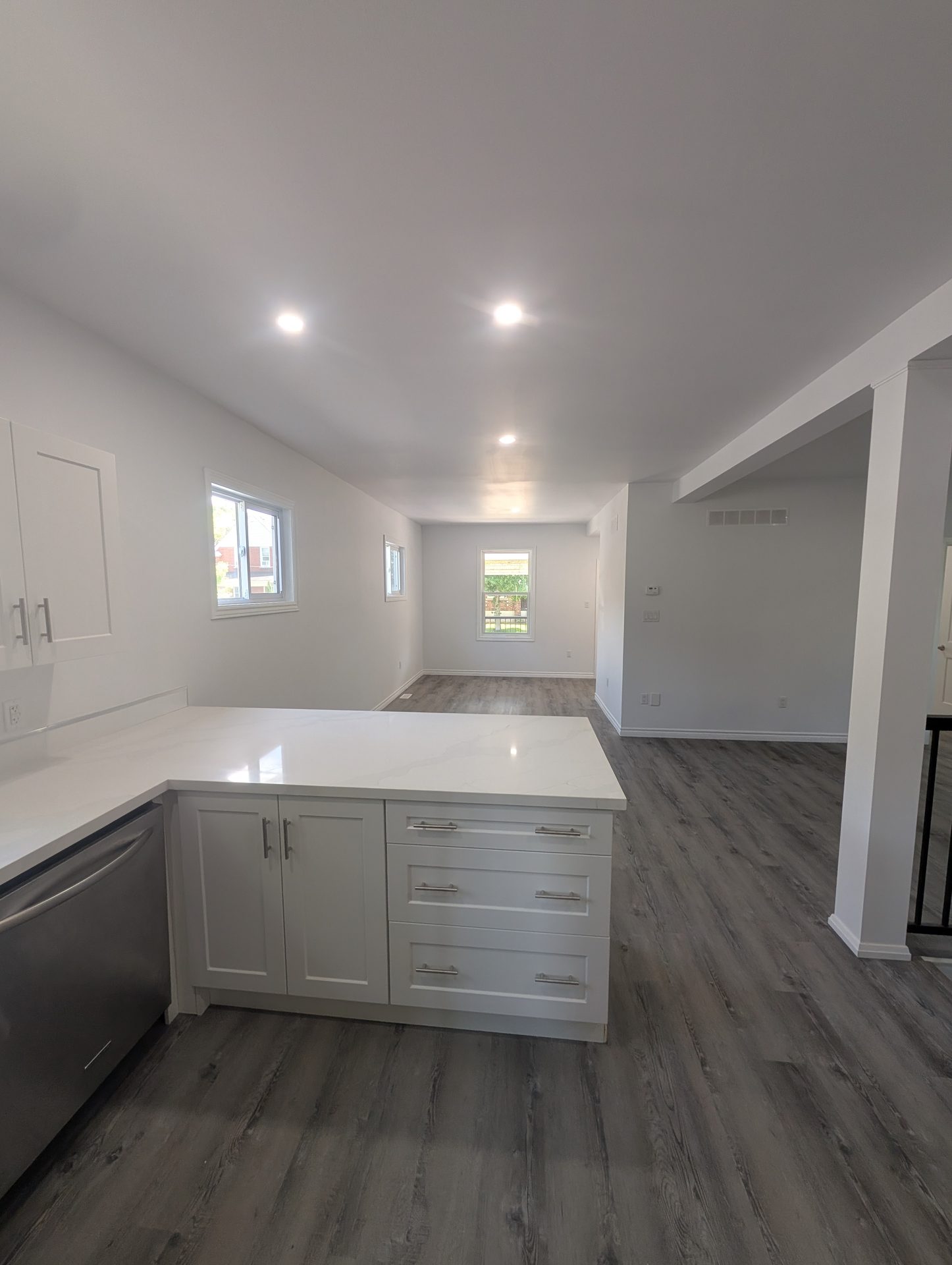 Bright white living space
